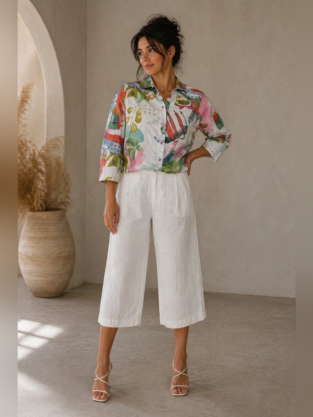 Dolcezza Simply Art  Happy Wth Spring Blouse M